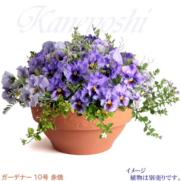 植木鉢 おしゃれ 安い 陶器 サイズ 32cm ガーデナー 10号 赤焼 室内 屋外 レンガ 色 |  | 06
