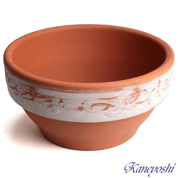 植木鉢 おしゃれ 安い 陶器 サイズ 25cm ガーデナー 8号 ホワイトビスク 室内 屋外 レンガ 色 |  | 02