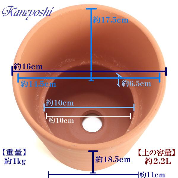 植木鉢 おしゃれ 安い 陶器 サイズ 16cm フラワーロード 5号 赤焼 室内 屋外 レンガ 色 |  | 03