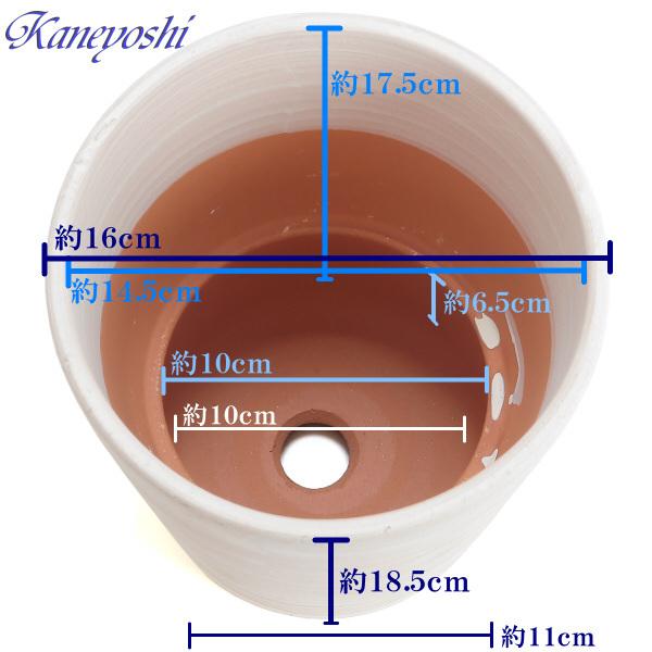 植木鉢 おしゃれ 安い 陶器 サイズ 16cm フラワーロード 5号 ホワイトビスク 室内 屋外 レンガ 色 |  | 03