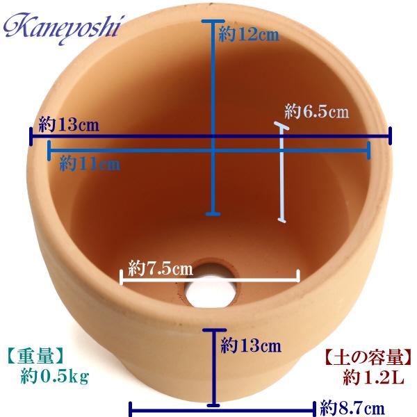 植木鉢 おしゃれ 安い 陶器 サイズ 13cm ライフ 4号 素焼 室内 屋外 レンガ 色 |  | 03