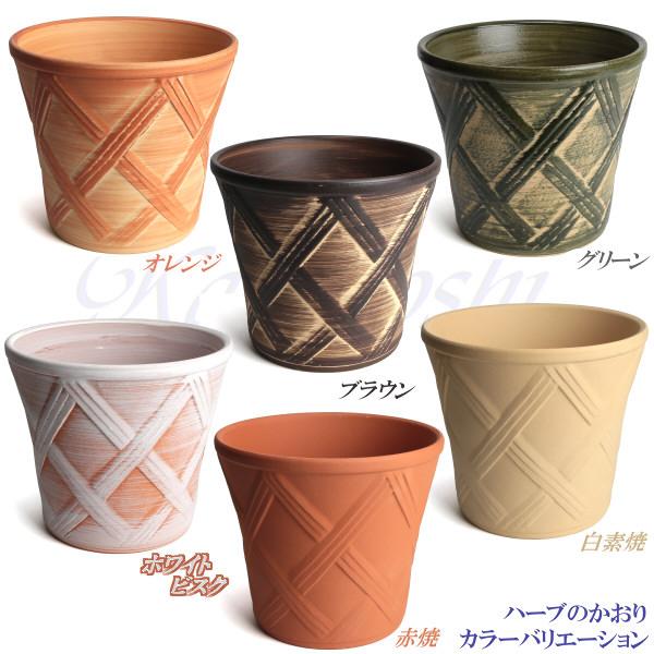 植木鉢 おしゃれ 安い 陶器 サイズ 15cm ハーブのかおり 5号 白焼 室内 屋外 白 色 |  | 13