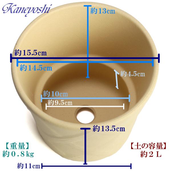 植木鉢 おしゃれ 安い 陶器 サイズ 15cm ハーブのかおり 5号 白焼 室内 屋外 白 色 |  | 03