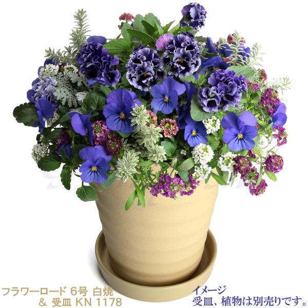 植木鉢 おしゃれ 安い 陶器 サイズ 19cm フラワーロード 6号 白焼 室内 屋外 白 色 |  | 11
