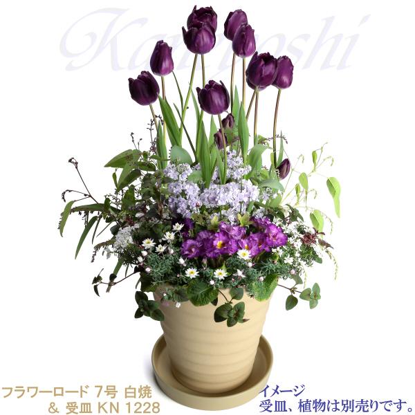 植木鉢 おしゃれ 安い 陶器 サイズ 22cm フラワーロード 7号 白焼 室内 屋外 白 色 |  | 12