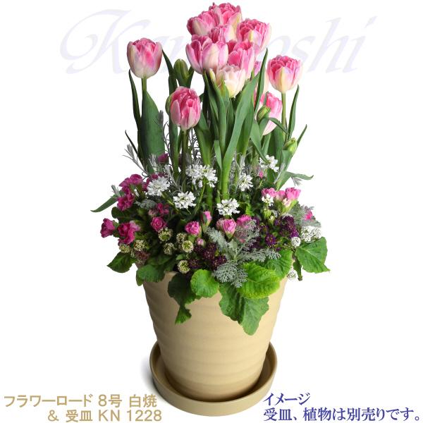 植木鉢 おしゃれ 安い 陶器 サイズ 24cm フラワーロード 8号 白焼 室内 屋外 白 色 |  | 11