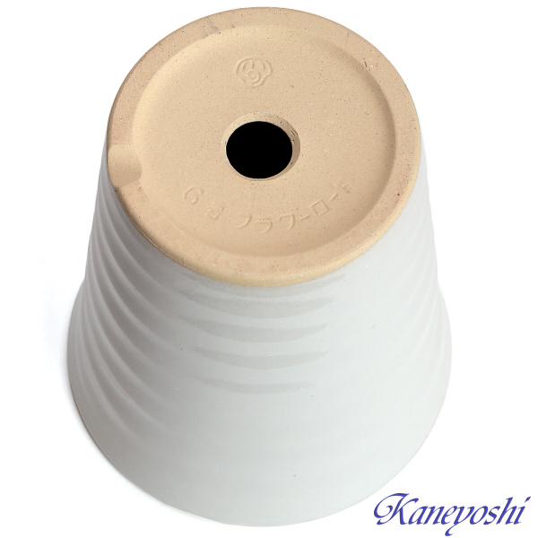 植木鉢 おしゃれ 安い 陶器 サイズ 19.5cm フラワーロード 6号 白釉 室内 屋外 ホワイト 白 色 |  | 04