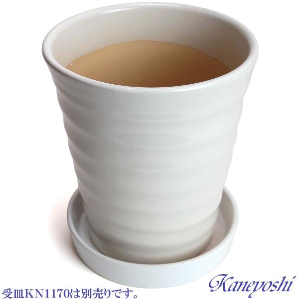 植木鉢 おしゃれ 安い 陶器 サイズ 19.5cm フラワーロード 6号 白釉 室内 屋外 ホワイト 白 色 |  | 06