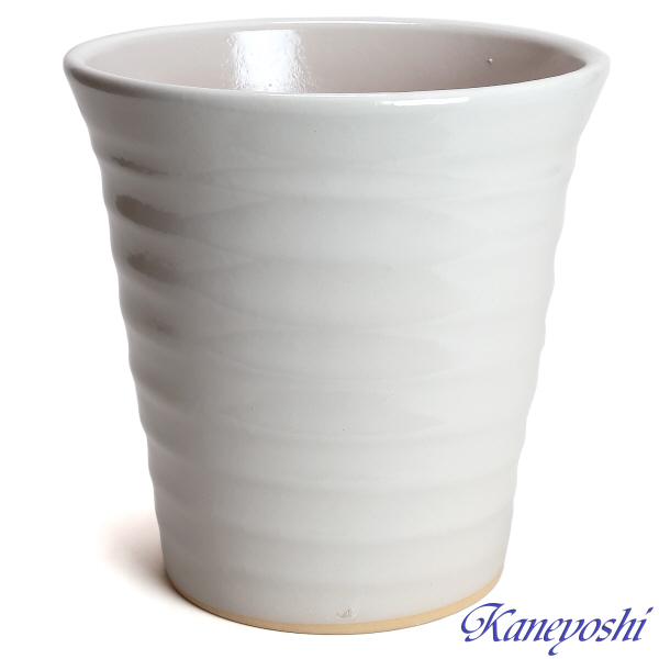 植木鉢 おしゃれ 安い 陶器 サイズ 25.5cm フラワーロード 8号 白釉 室内 屋外 ホワイト 白 色 |  | 01