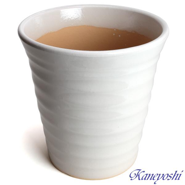 植木鉢 おしゃれ 安い 陶器 サイズ 25.5cm フラワーロード 8号 白釉 室内 屋外 ホワイト 白 色 |  | 02