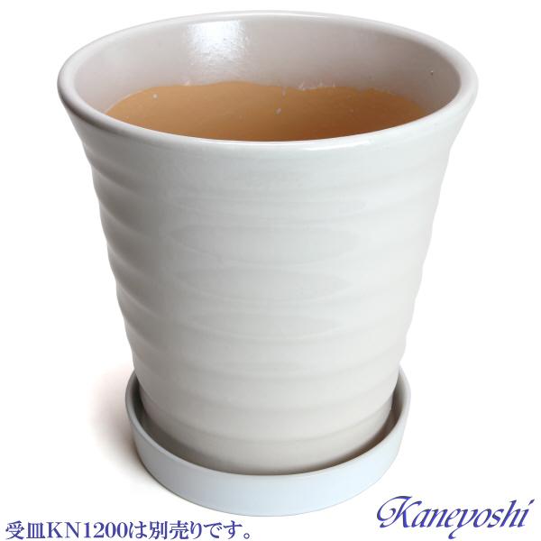 植木鉢 おしゃれ 安い 陶器 サイズ 25.5cm フラワーロード 8号 白釉 室内 屋外 ホワイト 白 色 |  | 08