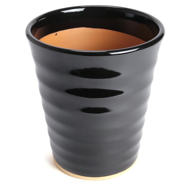 植木鉢 おしゃれ 安い 陶器 サイズ 19.5cm フラワーロード 6号 黒 室内 屋外 ブラック 色 |  | 02