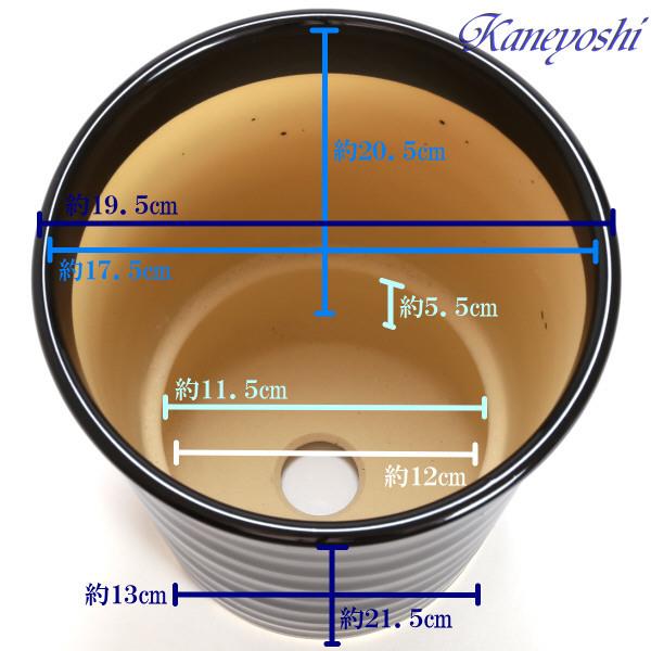植木鉢 おしゃれ 安い 陶器 サイズ 19.5cm フラワーロード 6号 黒 室内 屋外 ブラック 色 |  | 03