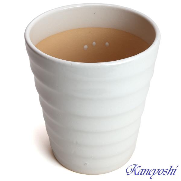 植木鉢 おしゃれ 安い 陶器 サイズ 16.5cm フラワーロード 5号 白釉 室内 屋外 ホワイト 白 色 |  | 02