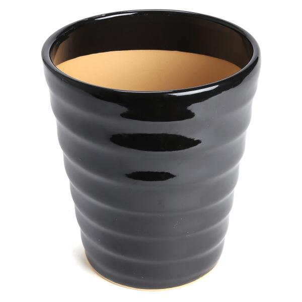 植木鉢 おしゃれ 安い 陶器 サイズ 16.5cm フラワーロード 5号 黒 室内 屋外 ブラック 色 |  | 02