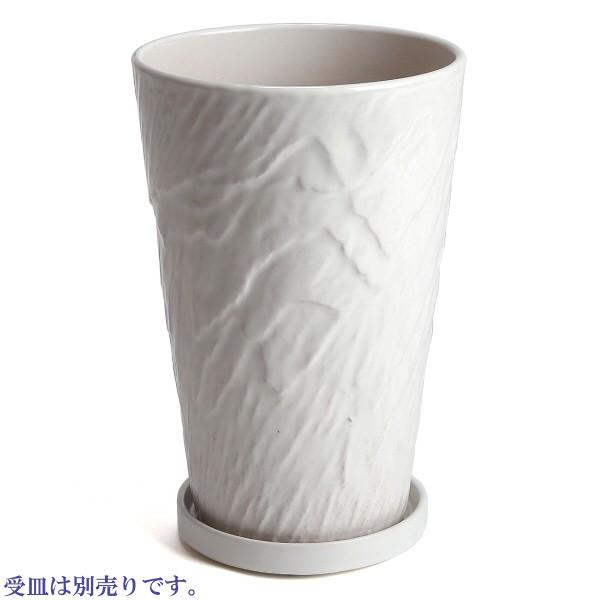 植木鉢 おしゃれ 安い 陶器 サイズ 15.5cm ログストーン 5号 白釉 室内 屋外 ホワイト 白 色 |  | 05