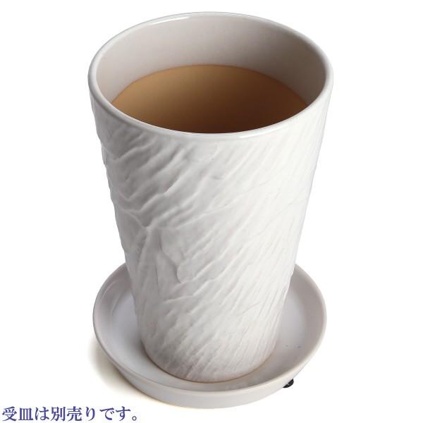 植木鉢 おしゃれ 安い 陶器 サイズ 15.5cm ログストーン 5号 白釉 室内 屋外 ホワイト 白 色 |  | 06