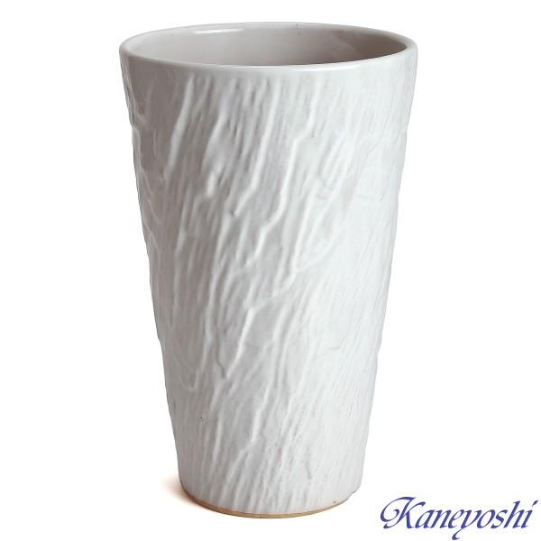 植木鉢 おしゃれ 安い 陶器 サイズ 18.5cm ログストーン 6号 白釉 室内 屋外 ホワイト 白 色 |  | 01