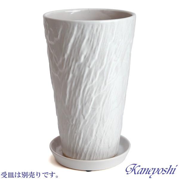 植木鉢 おしゃれ 安い 陶器 サイズ 18.5cm ログストーン 6号 白釉 室内 屋外 ホワイト 白 色 |  | 05