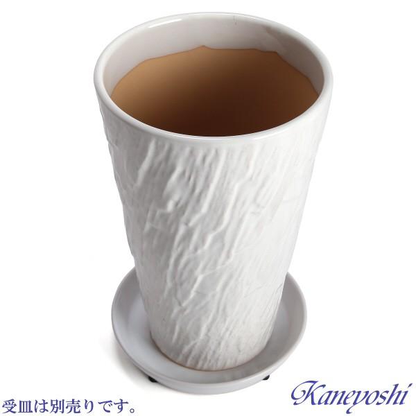 植木鉢 おしゃれ 安い 陶器 サイズ 18.5cm ログストーン 6号 白釉 室内 屋外 ホワイト 白 色 |  | 06