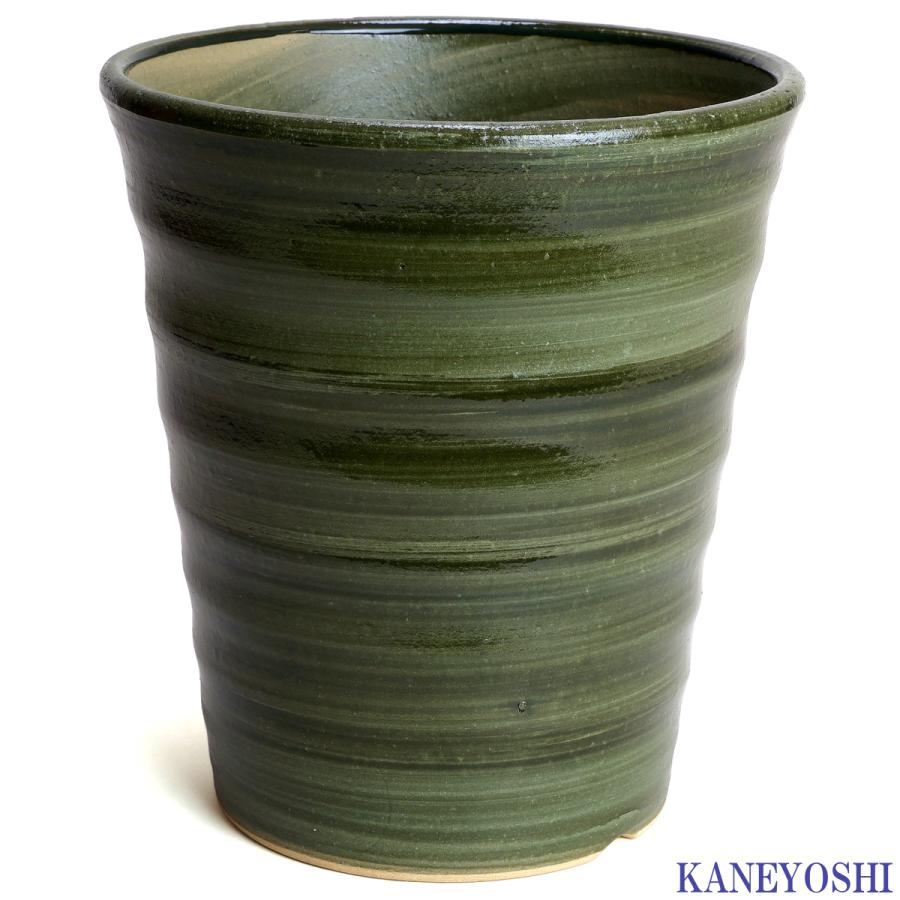 植木鉢 おしゃれ 安い 陶器 サイズ 19cm フラワーロード 6号 グリーン 室内 屋外 緑 色 |  | 01