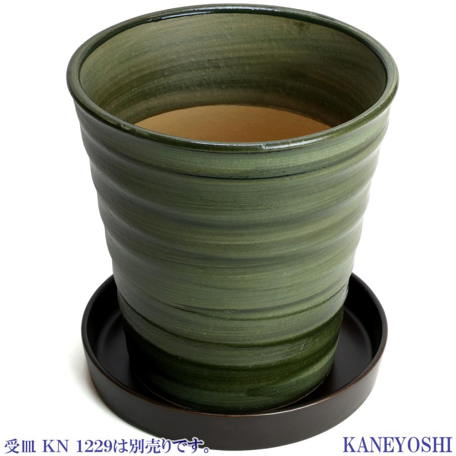 植木鉢 おしゃれ 安い 陶器 サイズ 21.5cm フラワーロード ７号 グリーン 室内 屋外 緑 色 |  | 06