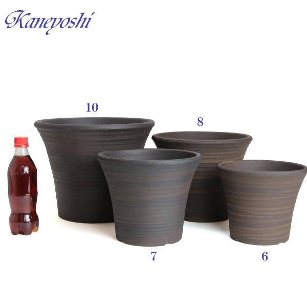 植木鉢　陶器　おしゃれ　サイズ　２３．５ｃｍ　安くて丈夫　ＤＬローズ　７号　ブラウン |  | 19