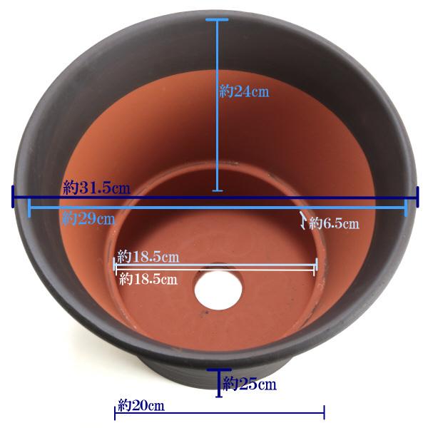 植木鉢　陶器　おしゃれ　サイズ　３１．５ｃｍ　安くて丈夫　ＤＬローズ　１０号　ブラウン |  | 03