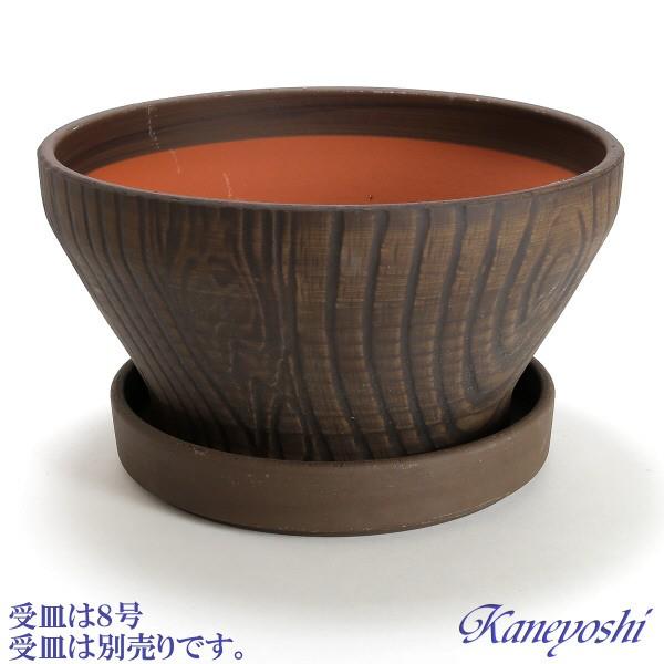 植木鉢 おしゃれ 安い 陶器 サイズ 31cm ナチュラル木目 10号 ブラウン 室内 屋外 茶 色 |  | 04