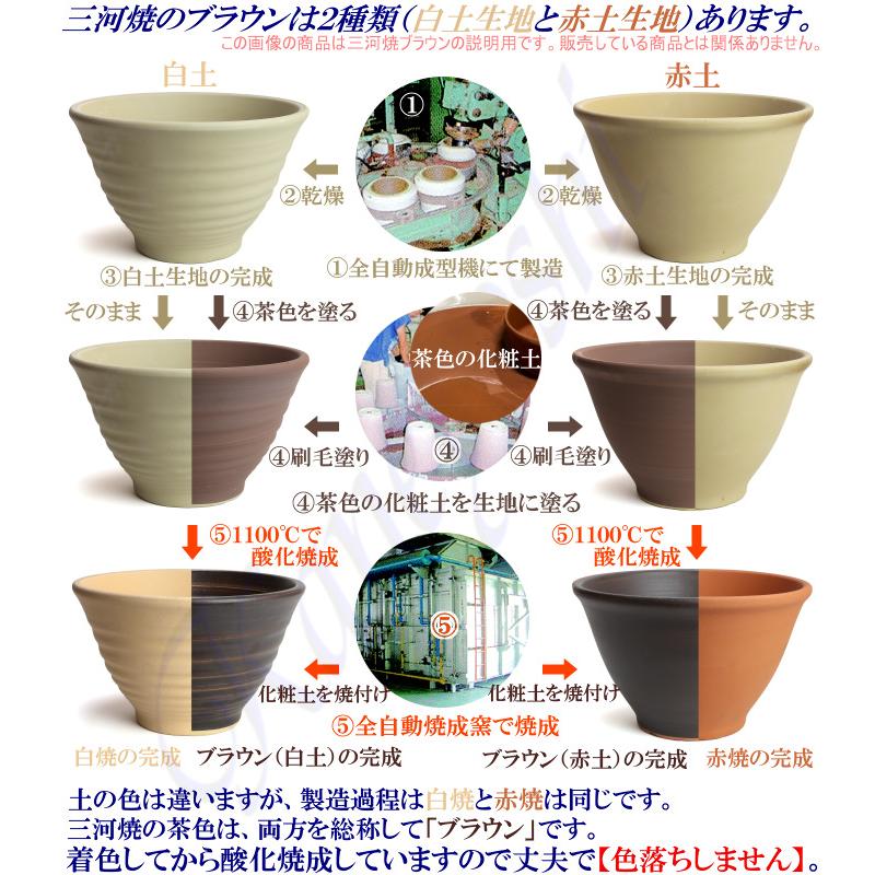 植木鉢 おしゃれ 安い 陶器 サイズ 22cm Sポット 7号 ブラウン 室内 屋外 茶 色｜docchan｜16