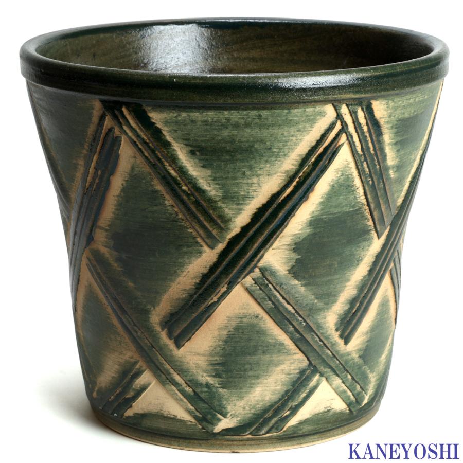 植木鉢 おしゃれ 安い 陶器 サイズ 23cm ハーブのかおり 7号 グリーン 室内 屋外 緑 色 |  | 01