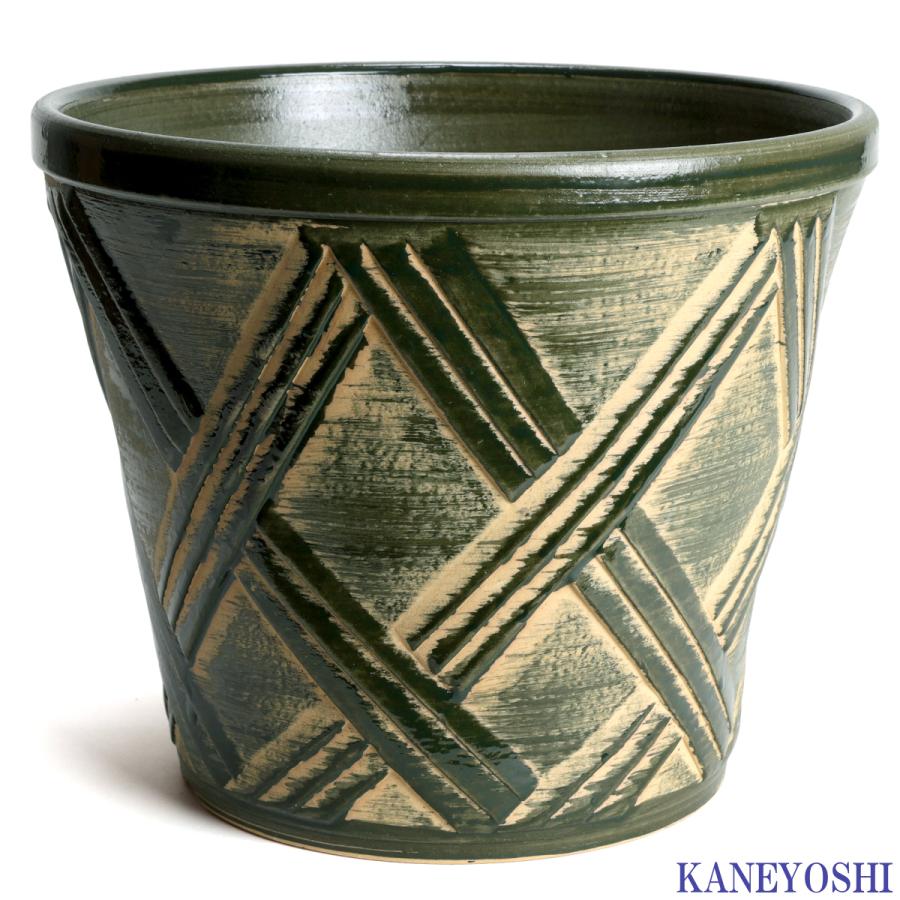 植木鉢 おしゃれ 安い 陶器 サイズ 31cm ハーブのかおり 10号 グリーン 室内 屋外 緑 色 |  | 01