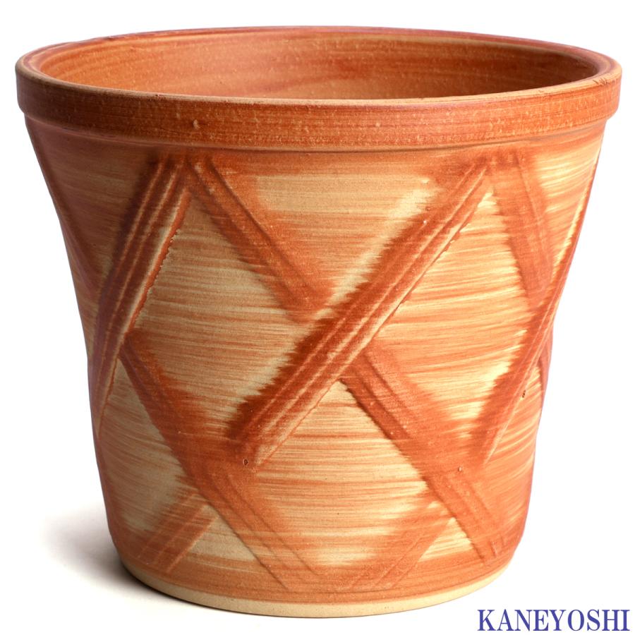 植木鉢 おしゃれ 安い 陶器 サイズ 19cm ハーブのかおり 6号 オレンジ 室内 屋外 レンガ 色 |  | 01