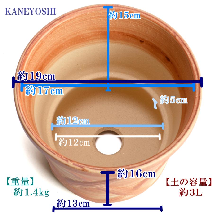 植木鉢 おしゃれ 安い 陶器 サイズ 19cm ハーブのかおり 6号 オレンジ 室内 屋外 レンガ 色 |  | 03