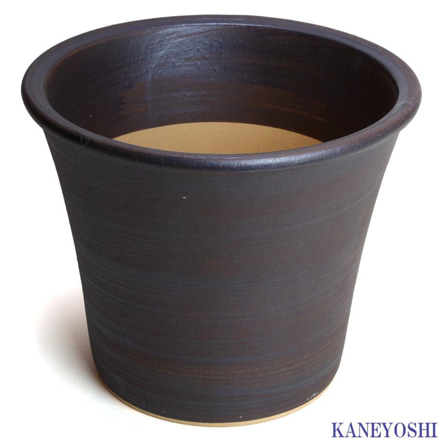 植木鉢 おしゃれ 安い 陶器 サイズ 19cm ブーケ 6号 ブラウン 室内 屋外 茶 色 |  | 02