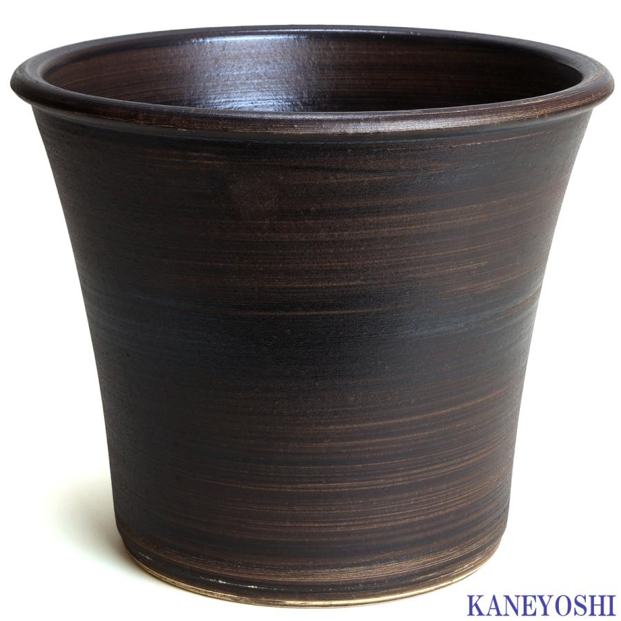 植木鉢 おしゃれ 安い 陶器 サイズ 25.5cm ブーケ 8号 ブラウン 室内 屋外 茶 色 |  | 01