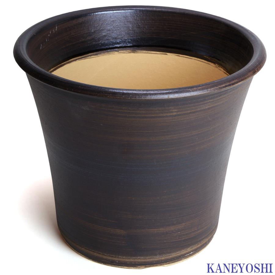 植木鉢 おしゃれ 安い 陶器 サイズ 25.5cm ブーケ 8号 ブラウン 室内 屋外 茶 色 |  | 02