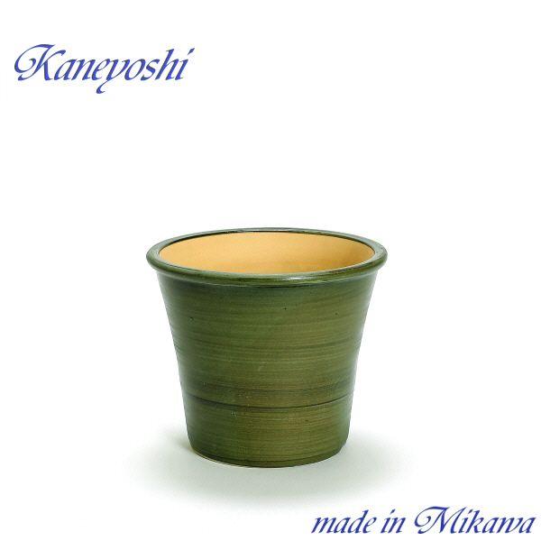植木鉢 おしゃれ 安い 陶器 サイズ 19cm ブーケ 6号 グリーン 室内 屋外 緑 色 | 