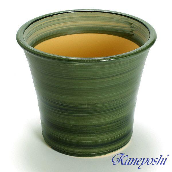 植木鉢 おしゃれ 安い 陶器 サイズ 26cm ブーケ 8号 グリーン 室内 屋外 緑 色 |  | 01