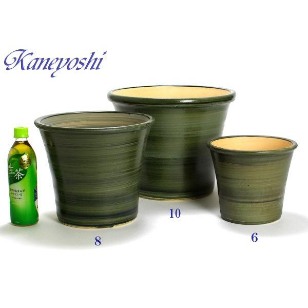 植木鉢 おしゃれ 安い 陶器 サイズ 32cm ブーケ 10号 グリーン 室内 屋外 緑 色 |  | 05