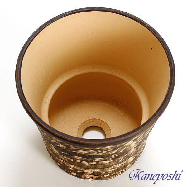植木鉢　陶器　おしゃれ　サイズ　１９ｃｍ　安くて丈夫　ロック　６号　ブラウン |  | 02