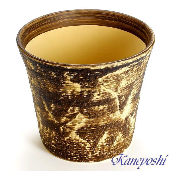 植木鉢　陶器　おしゃれ　サイズ　２６ｃｍ　安くて丈夫　ロック　８号　ブラウン |  | 01