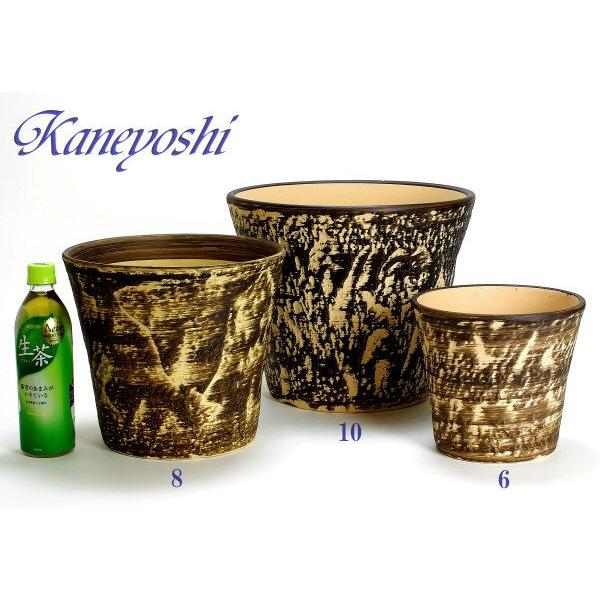 植木鉢　陶器　おしゃれ　サイズ　２６ｃｍ　安くて丈夫　ロック　８号　ブラウン |  | 04