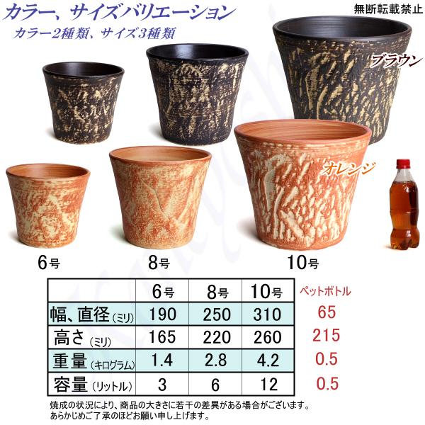 植木鉢 おしゃれ 安い 陶器 サイズ 33cm ロックガーデン 10号 ブラウン 室内 屋外 茶 色 |  | 15