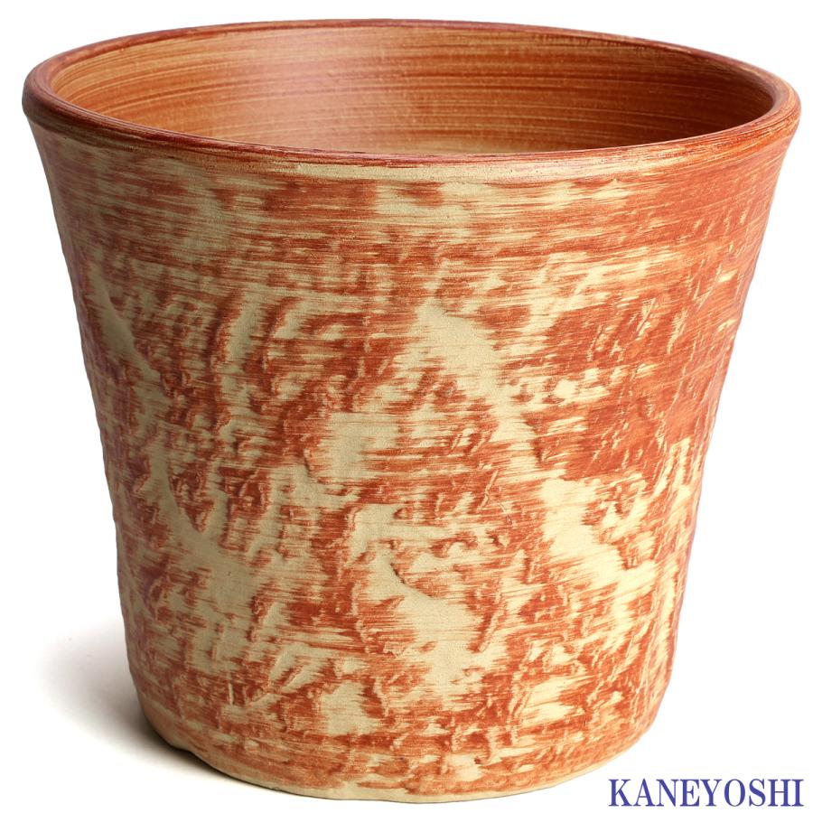 植木鉢 おしゃれ 安い 陶器 サイズ 19cm ロックガーデン 6号 オレンジ 室内 屋外 レンガ 色 |  | 01