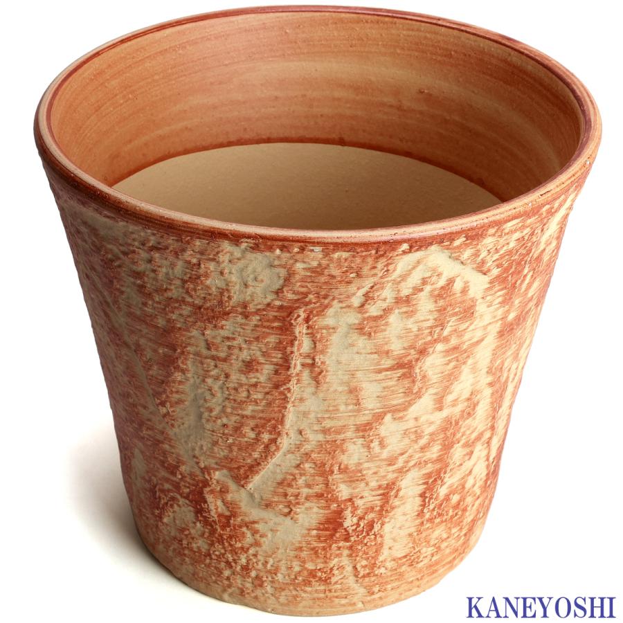 植木鉢 おしゃれ 安い 陶器 サイズ 26cm ロックガーデン 8号 オレンジ 室内 屋外 レンガ 色 |  | 02
