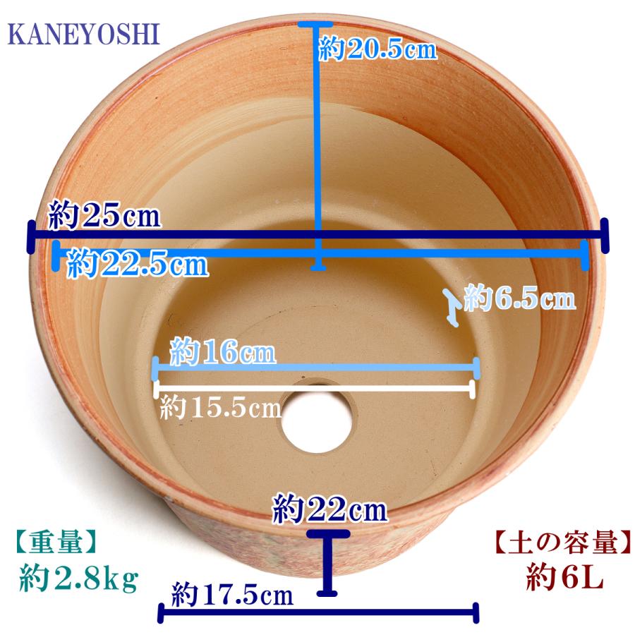 植木鉢 おしゃれ 安い 陶器 サイズ 26cm ロックガーデン 8号 オレンジ 室内 屋外 レンガ 色 |  | 03