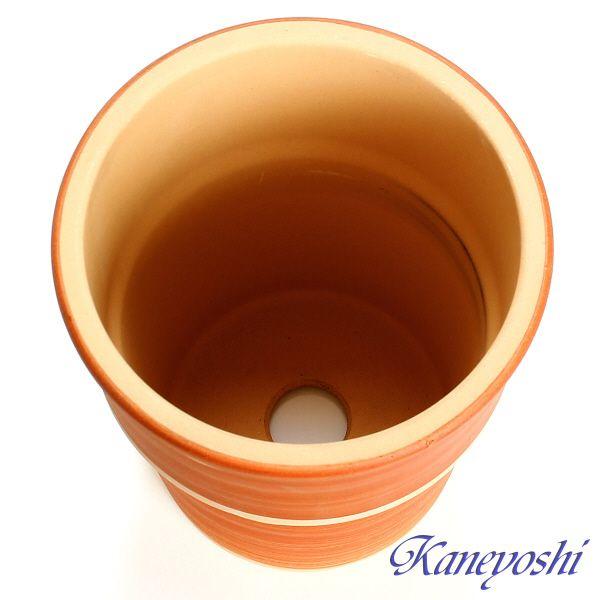植木鉢 おしゃれ 安い 陶器 サイズ 19cm ラポール 6号 オレンジ 室内 屋外 レンガ 色 |  | 01