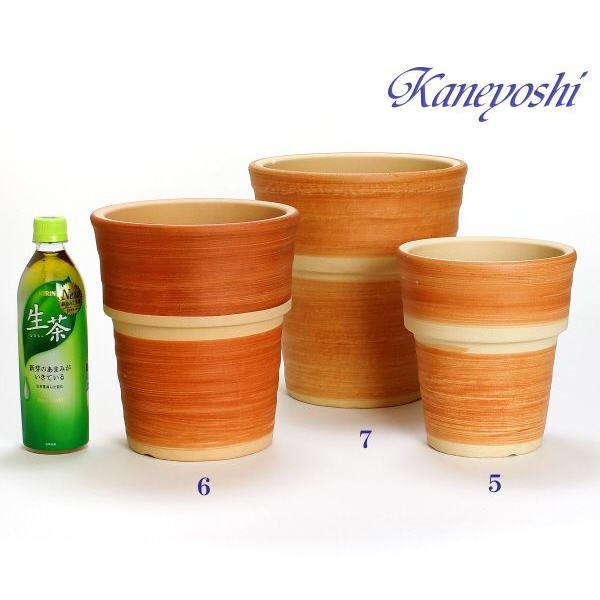 植木鉢 おしゃれ 安い 陶器 サイズ 21cm ラポール 7号 オレンジ 室内 屋外 レンガ 色 |  | 04