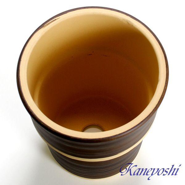 植木鉢 おしゃれ 安い 陶器 サイズ 19cm ラポール 6号 ブラウン 室内 屋外 茶 色 |  | 02